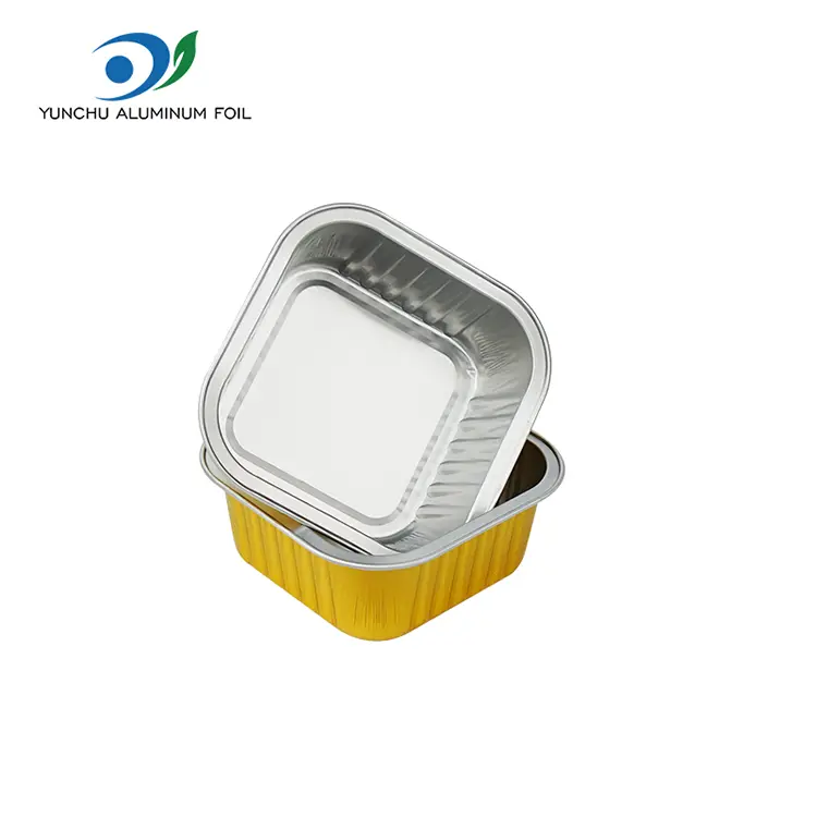 Square Cake Cup Smoothwall Aluminum Foil Containers Square Cake Cup Smoothwall Aluminum Foil Containers